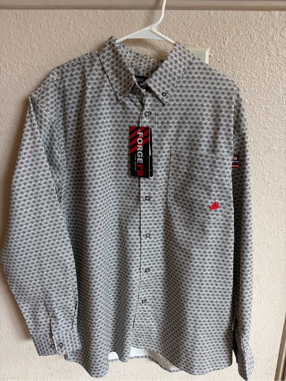 NWT Forge Workwear FR button shirt size XL HRC-2 , NFPA-2112/ UL certified